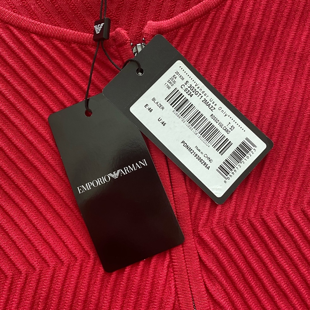NWT Emporio Armani Blazer Spring 2019 Sz 46 - Picture 2 of 4